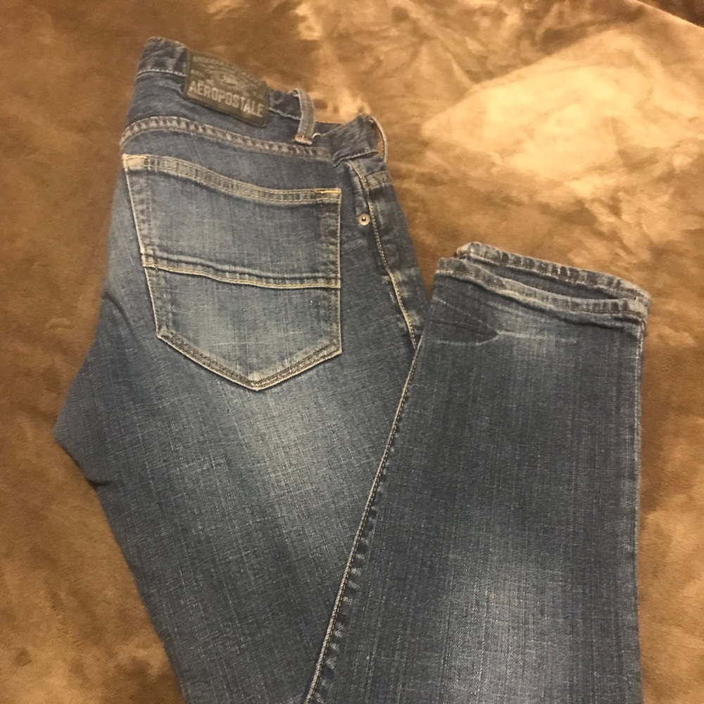 Aeropostale Bowery slim straight leg jeans.